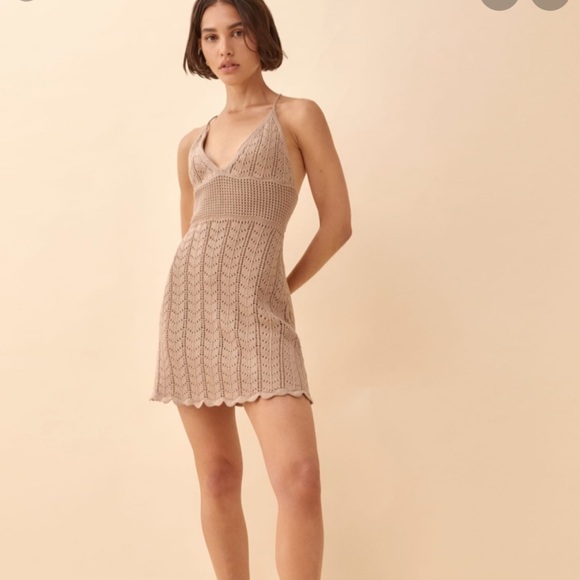 Reformation Dresses & Skirts - Reformation Junio Knit Crochet Mini Dress
